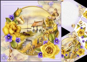 8x8 Yellow Roses at Waterside Cottage Mini Kit