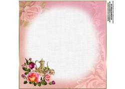 8x8 Afternoon Tea with Roses Insert Plate