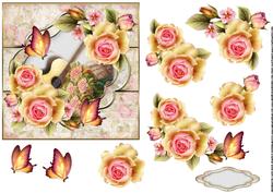 Roses Butterflies and Music Shabby Chic