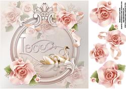 8x8 the Love Swans Wedding or Anniversary