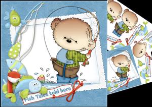 8x8 Fish Tales Told Here Mini Kit