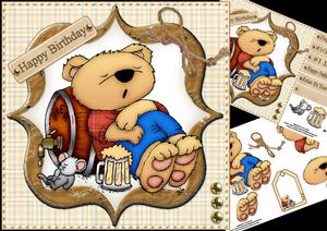8x8 Birthday Beer Bear Mini Kit