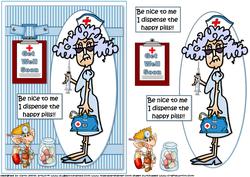 Nurse Stella Has the Happy Pills Quick Card