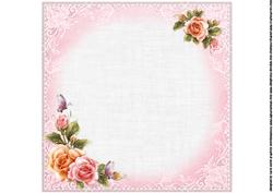 8x8 Shimmering Roses Anniversary Insert Plate
