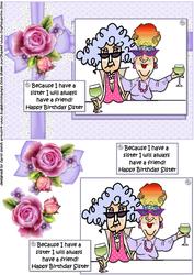 Stella and Edna Sisters and Friends Quick Card