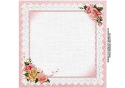 8x8 Elegant Vintage Lady and Edwardian Roses Mini Kit Insert