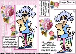 Stella and Her Grocery Shopping Quick Card