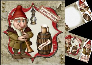 8x8 Birthday Beer Piper Gnome Mini Kit
