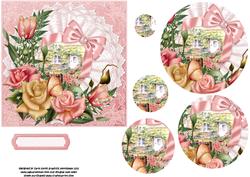 Tulips and Roses on Ruffle Mat Pyramid