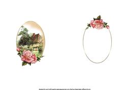 Vintage Cottage with Roses Pyramid Insert