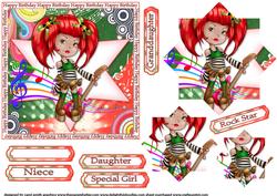 Rock Star Girl Birthday Pyramid
