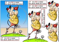 Gordon the Golfer 40th, 50th, 60th, or 70th