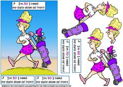 Mabel and Golf 40th, 50th, 60th or 70th