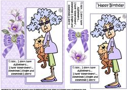 Stella Doesn't Have Alzheimer's Quick Card