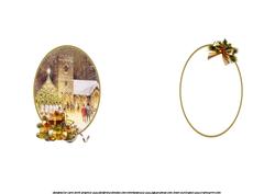 Vintage Christmas Church with Luxury Gifts Pyramid Insert