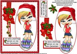 Teen Diva Love Christmas Quick Card