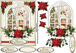 Christmas by the Fireside Through the Window