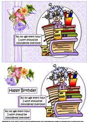 Stella Works Overtime Birthday or Retirement Quick Card