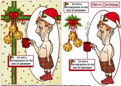 Bert Loves Christmas Morning Quick Card
