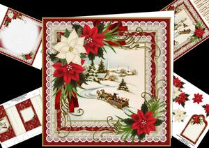8x8 Vintage Christmas Sleigh Ride Mini Kit Red