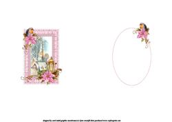 Christmas Church Scene Pink Insert