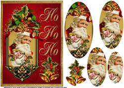 Ho Ho Ho Vintage Santa Pyramid