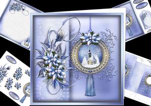 8x8 Christmas Winter Flowers with Church Mini Kit