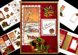 Vintage Christmas Sleigh Ride Mini Kit