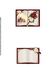Open Book Christmas Topper Three Wise Men Red Insert