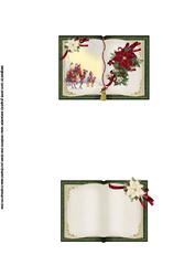 Open Book Christmas Topper Three Wise Men Green Insert