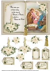 Open Book Christmas Topper the Navivity Cream