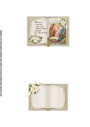 Open Book Christmas Topper the Navivity Cream Insert