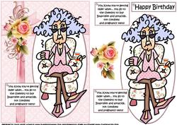 Stella Knows She's Getting Older Quick Card