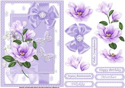 Flowers Bows and Butterflies (lavender)