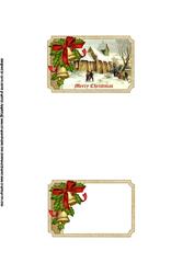 Vintage Christmas Shaped Topper Insert