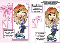 Teen Diva Too Busy to Check Her Phone Quick Card