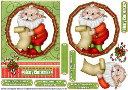 Santa with His List Quick Card