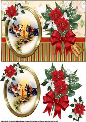 Christmas Vintage Portrait of Westie Dogs Quick Card