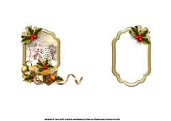Vintage Christmas Scene Off to Church Side Stacker Insert