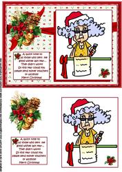 Stella Writes You a Christmas Note Quick Card