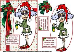 Stella Getting Into the Christmas Spirit Quick Card