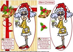 Stella Wants an Alcohol Free Christmas Quick Card
