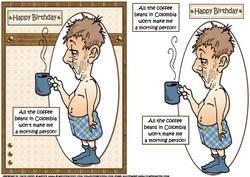Bert and His Morning Coffee Quick Card
