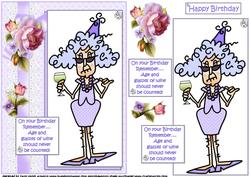 Stella Age and Glasses of Wine Quick Card
