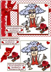 Stella Valentines Day Waiting for the Markdowns Quick Card