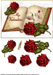 Open Book Roses for My Valentine Version 2