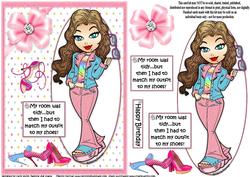 Teen Diva and Her Shoes Quick Card