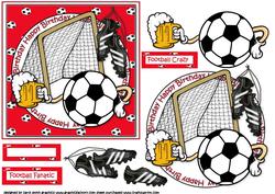Football and a Pint Red
