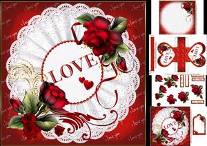 8x8 Valentine or Anniversary Roses Mini Kit