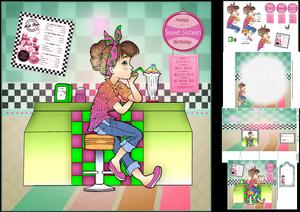 8x8 Sweet Sixteen Birthday Mini Kit